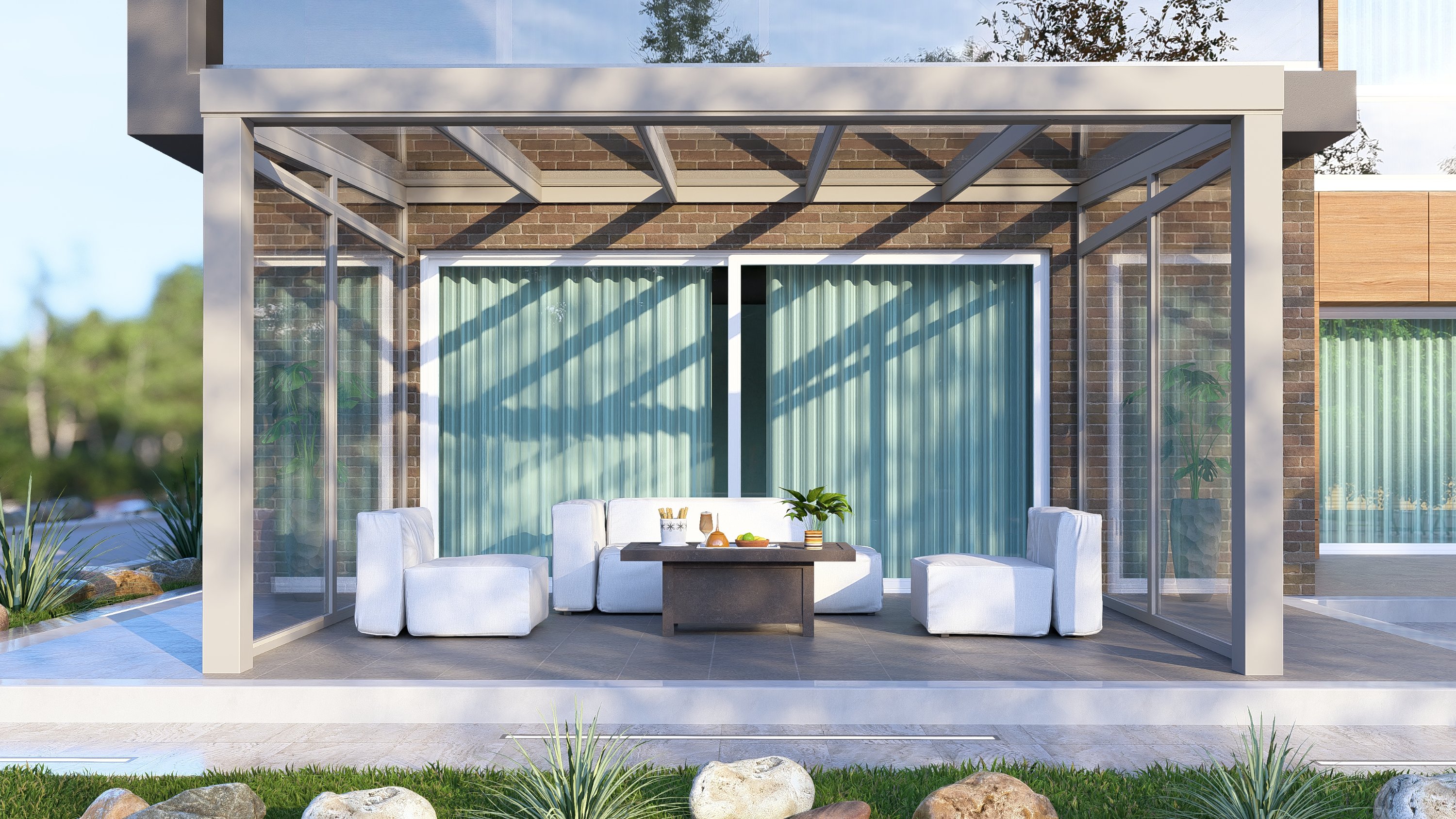 Veranda RPlus | Aluminium Veranda met Rechte Goot