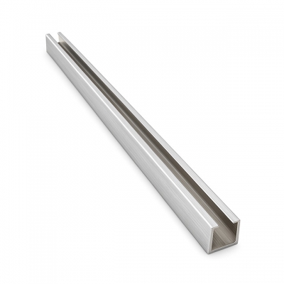 Perfil en U de aluminio para pared corredera de cristal