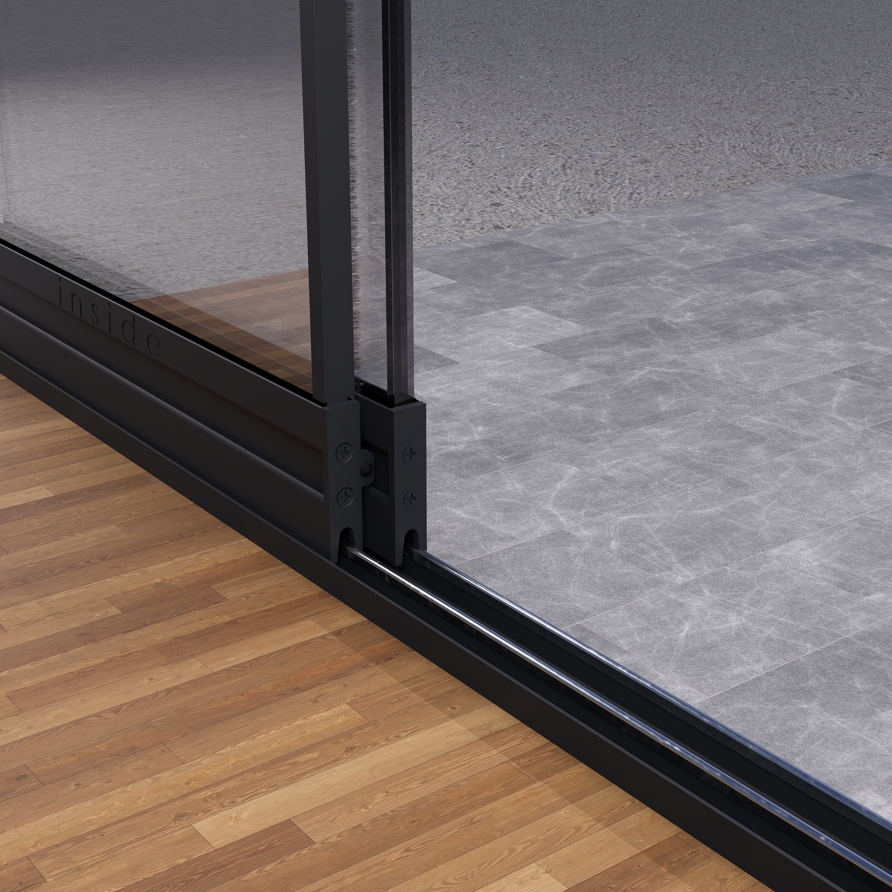 Glass Sliding Wall, 2-Track